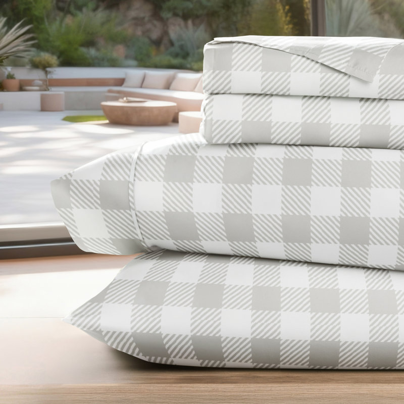  Ensemble de draps en microfibre Country, Très grand californien