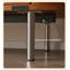 Console multimédia à bord arrondi rétro avec portes de rangement coulissantes