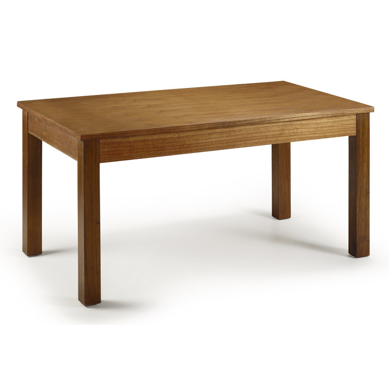 Guildhall Rectangular Wood Top Dining Table with Wood Base, 90 cm W x 160 cm - 220 cm L