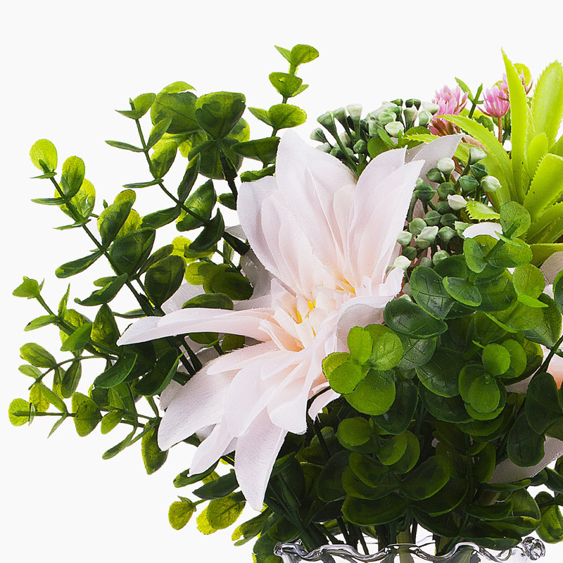 Arrangement floral dahlia en pot