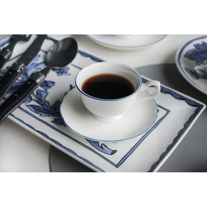 Grande tasse Amelie, Blanc / bleu