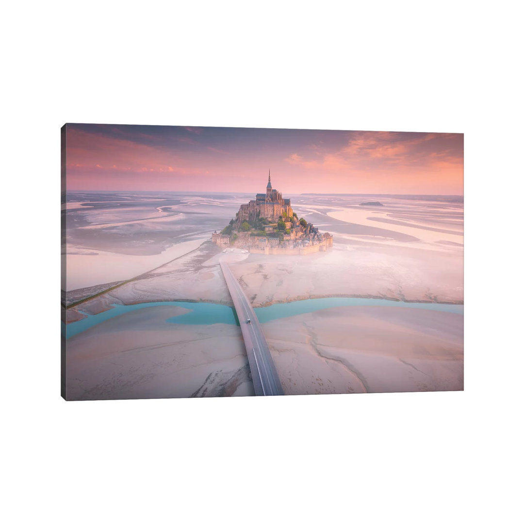 Mont Saint Michel I - France by Cuma Çevik - Wrapped Canvas Print
