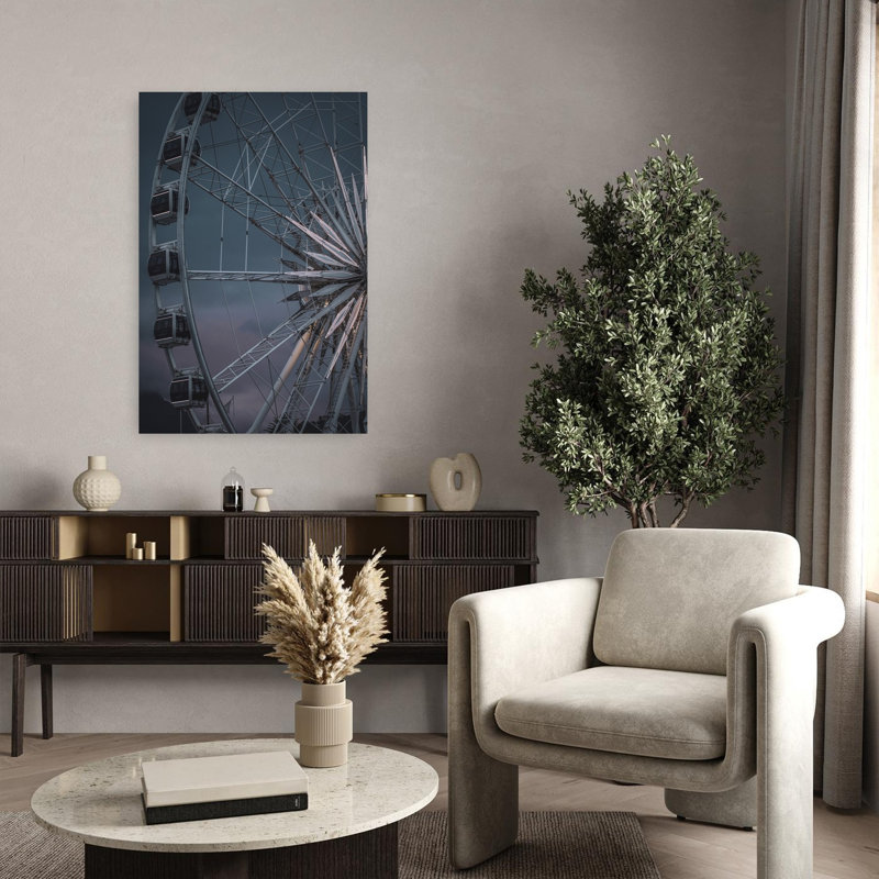 «The Wheel Is Turning», art contemporain contemporain, H 36 po x l 24 po