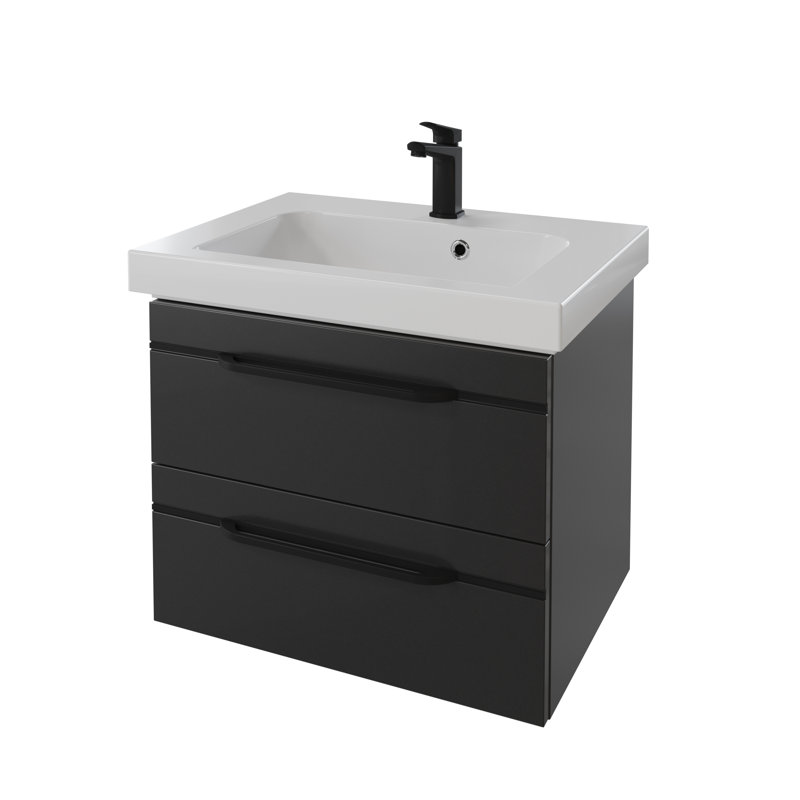 Balto Bathroom Furniture Suite, Dark black