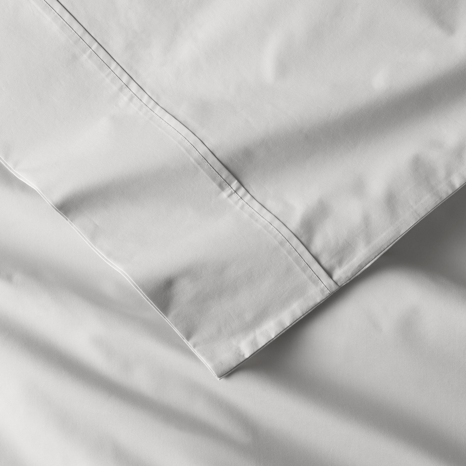 Emrik Brushed Organic Cotton Percale Pillowcase Set, Soft Gray, King - 2 King Pillowcases