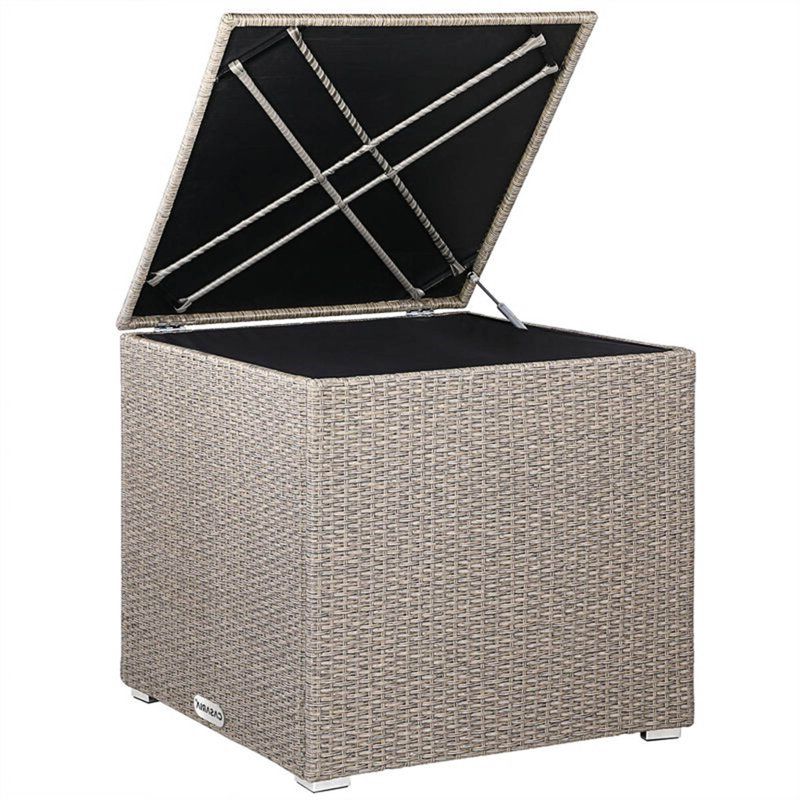 Ebern Designs Eva-Lily 75cm W 300L Water Resistant Deck Box, Grey