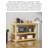 Solid Wood Kitchen Island Table with Open Storage Shelf