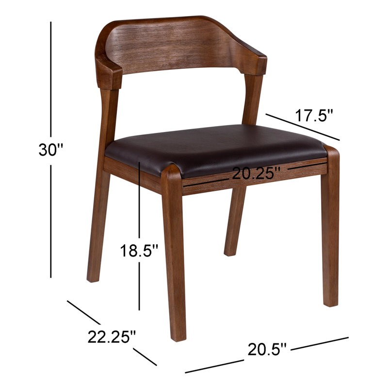 Anastassiya 18.5'' H Faux Leather Upholstered Side Chair, 1