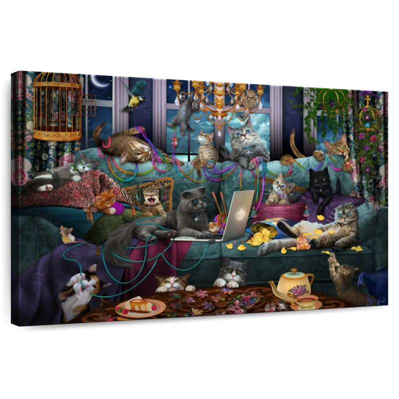 Brampt Quarantine Cats, 26" H x 39" W