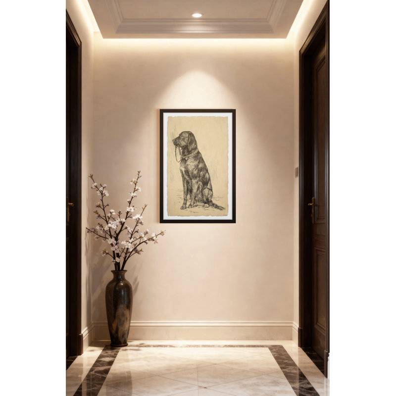 «Aldrich's Dog», reproduction encadrée, H 18 po x l 12 po