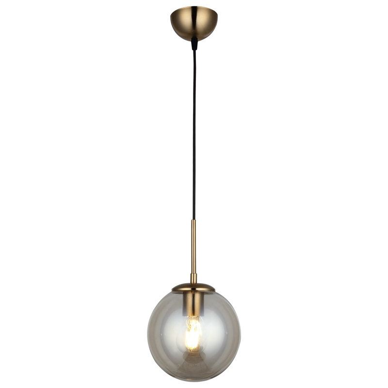 Antiquation Metal Chandelier with Glass Cap, Adjustable Height 15.7 - 39.0 inches | Ø7.1 inches Base Plate, E27 Socket (Max 40W) | Elegant Lighting Fixture for Dining Room & Living Room | IP20 Rated