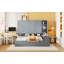Lit de jour en bois avec trois tiroirs, armoire tout-en-un, bureau et tablettes-2059627704