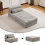 Canapé à compression, canapé-lit convertible au sol, canapé modulaire sans os Diy, aucun assemblage requis, tissu polaire circulaire, siège simple surdimensionné avec 1 coussin et 1 repose-pieds-1776577193
