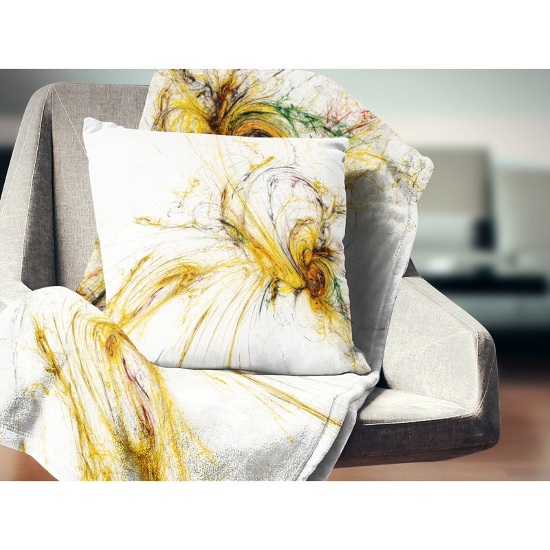  Coussin abstrait galaxie spirale, 18 po x 18 po, Coussin décoratif