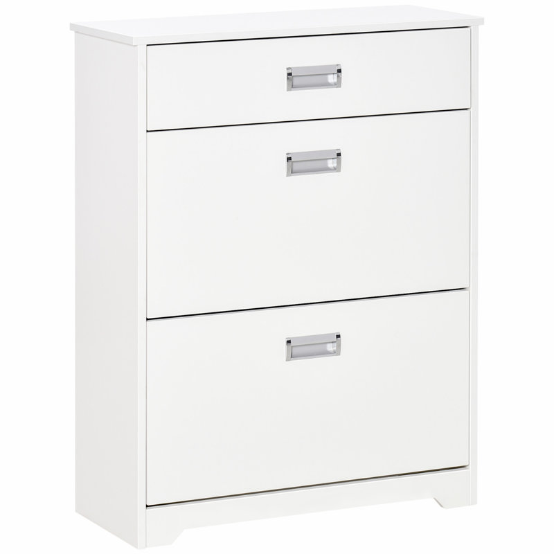 Étagère de rangement moderne avec 2 portes rabattables