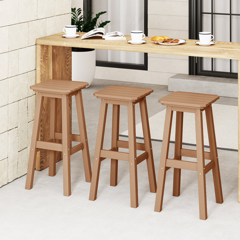 Laguna 29" Square Bar Stool, Brown