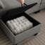 Canapé modulaire en chenille gris foncé de 85 pouces avec canapé en forme de L et repose-pieds pour le salon-128896450