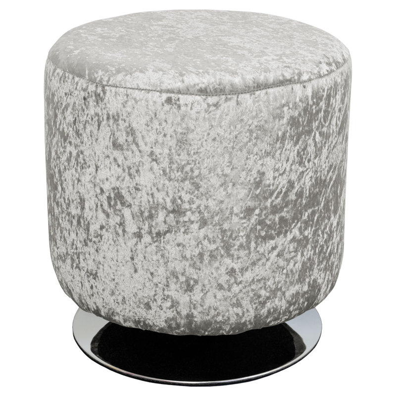 Humphrey 47Cm Tall Swivel Drum Stool, Silver