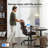 Ergonomic Computer Desk Chair With Adjustable Flip-up Arms, Lumbar Support Swivel Task Chair With Rocking Function-1137496206