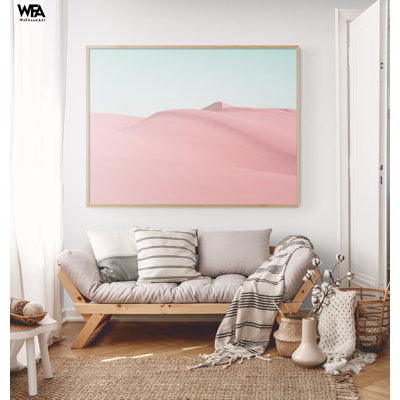 «Pink Sand Home Decor», impression murale photographie de sable de Californie, art de dunes de sable rose, affiche murale Airbnb de Californie