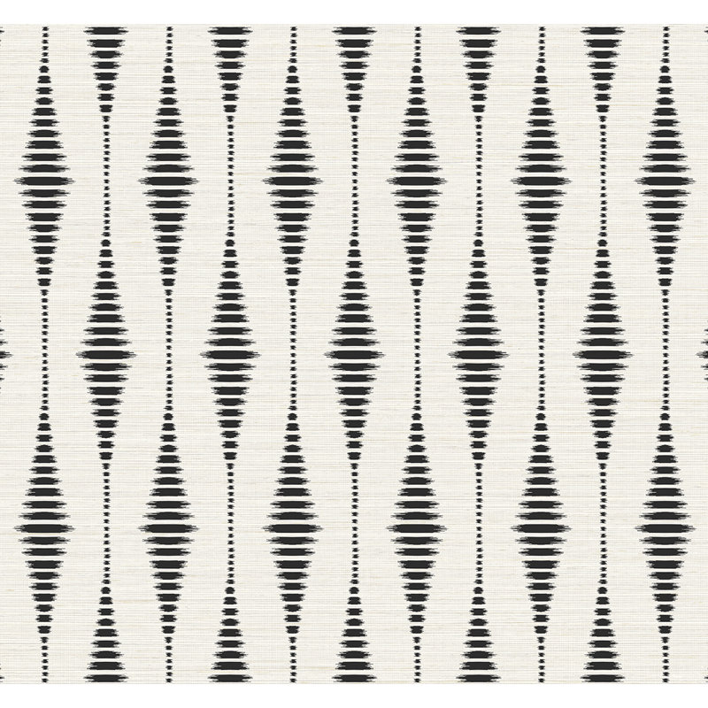 Arinah Peel And Stick Wallpaper, Ebony/Linen