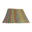 Tapis vert / rouge / jaune en laine noué à la main de conception unique 8 pi 3 po x 9 pi 7 po Jamyleth