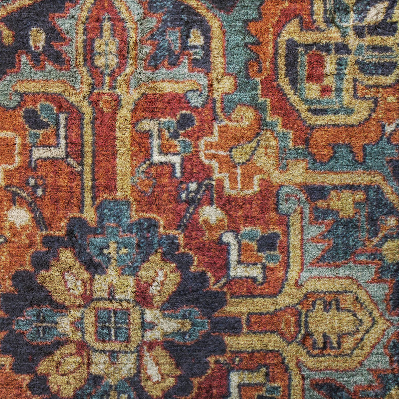 Premium Machine Washable Dream Shag ADS570 Oriental Rug, Paprika, 10' x 14'