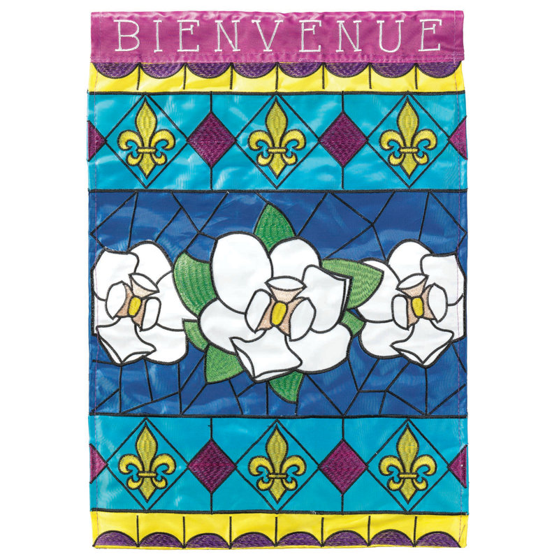 Drapeau de maison 42 po x 29 po Bienvenue Magnolia