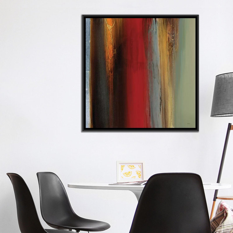 « district ii », impression sur toile, H 18 po x l 18 po x P 1,5 po, Toile avec cadre noir, Pas de tapis