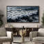 Ocean Surf Waves Framed Canvas Wall Art - Dynamic Coastal Photography for Beach House or Nautical Interiors-116517344-116517345