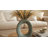 Sculptural Ceramic Textured Table Vase for Home Decor - Modern Open Cutout Flower Vase for Shelf and Living Room Accent-605241558-605241562
