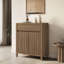 Armoire buffet moderne à cannelures élégantes 29,1 po avec 1 tiroir et 2 tablettes réglables-1125702885