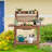 Jihane Fir Wood Potting Bench with Sliding Tabletop and Lockable Wheels-1685465037