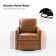Alfonso Faux Leather Swivel Accent Chair with Removable Cushion