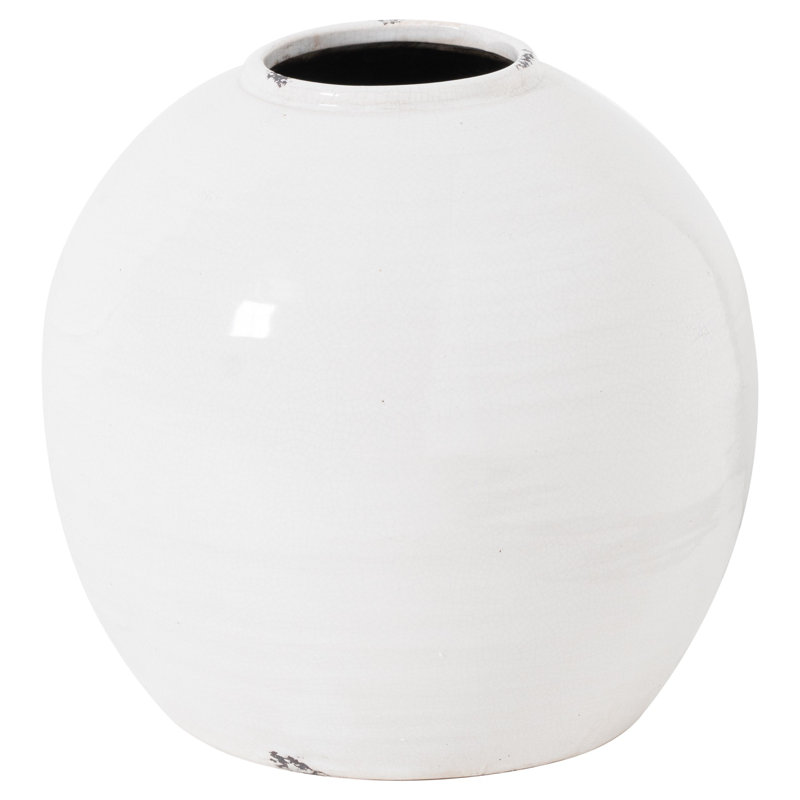Catheline Handmade Ceramic Table Vase, White