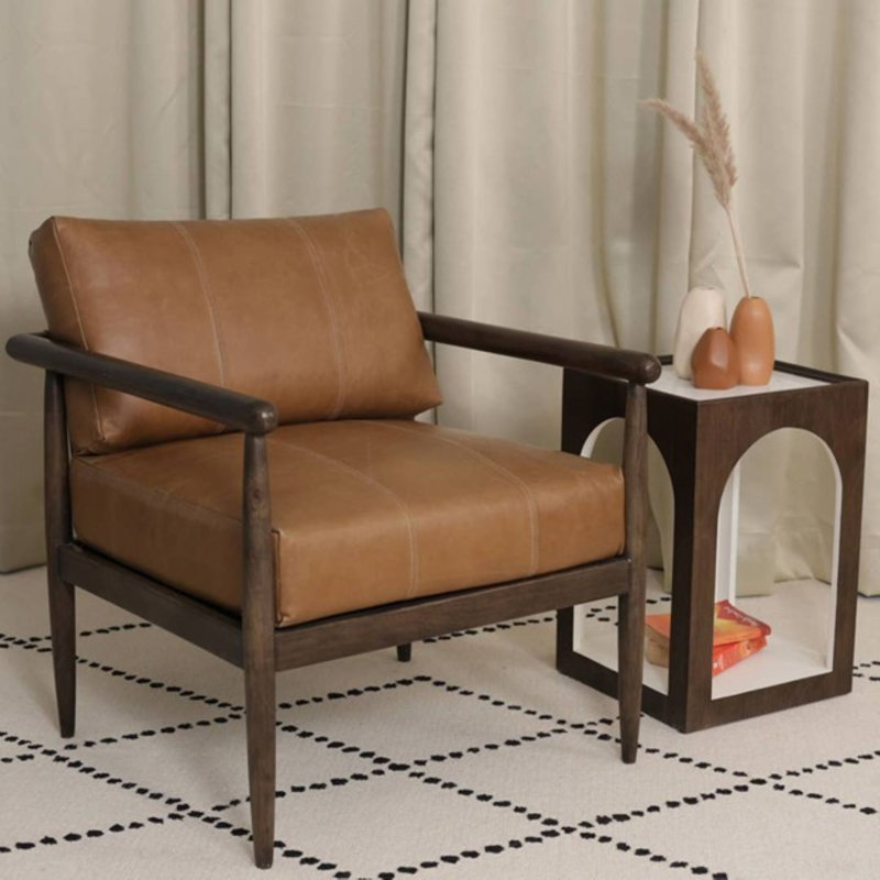 Francesca 28'' Wide Leather Armchair