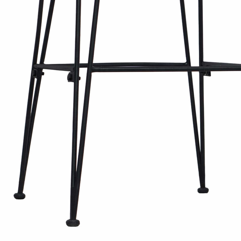 Counter Stool with Metal Frame, Black, 75cm