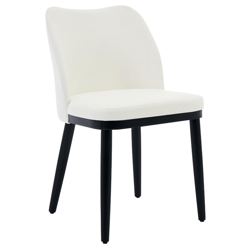 Dining Chairs Set of 6: Upholstered Fabric Dining Room Side Chairs, Chair for Dining Table with Padded Seat and Wood Legs