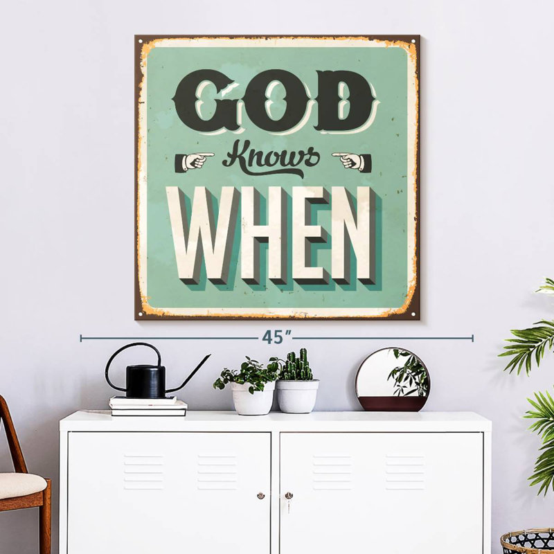 Khylige God Knows When Typographie, H 33 po x l 33 po