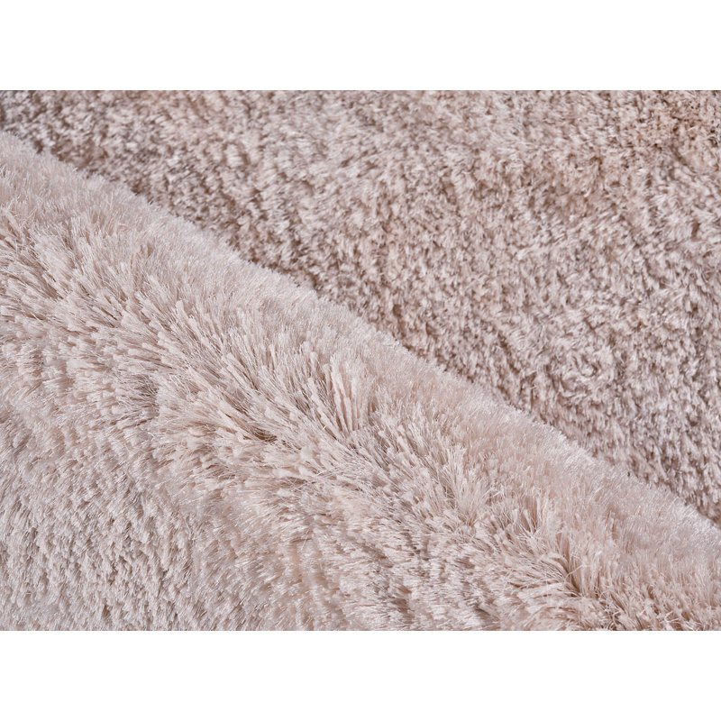 Exquisite Rugs Sumo Shag Handmade Handloomed Polyester/Microfiber Pink Area Rug, Rectangle 11'6" x 14'6"