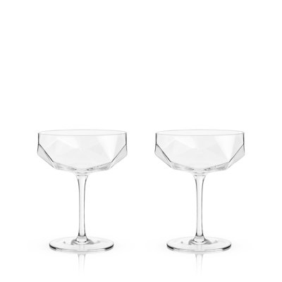 Seneca Faceted Coupe Glasses
