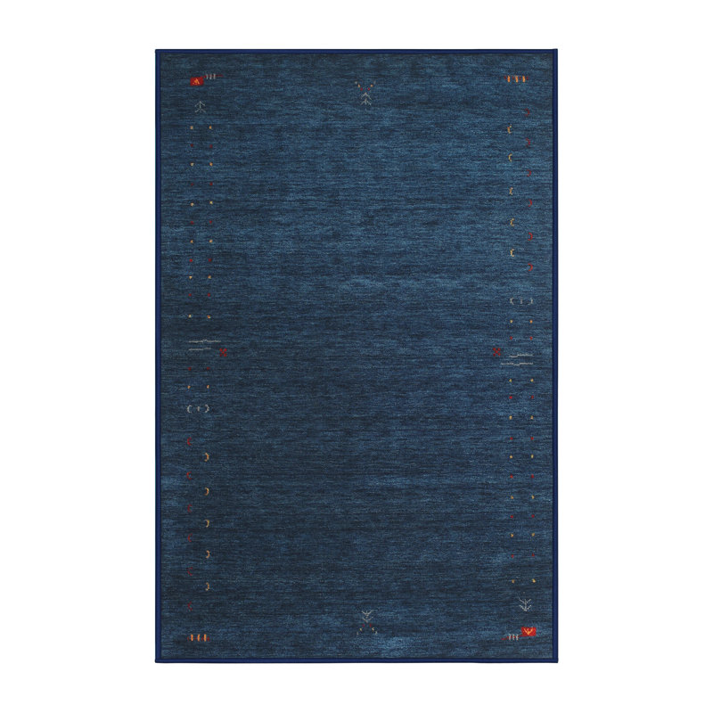 Tapis de zone violet/rouge contemporain, Rectangle 7 pi x 10 pi