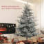 Arbre de Noël artificiel 7,5 pi avec base en métal pliable