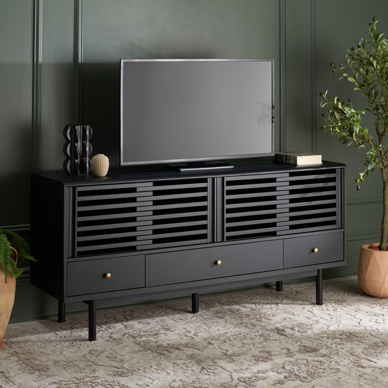 Adrin 3 Drawer Sideboard/TV Stand, Black