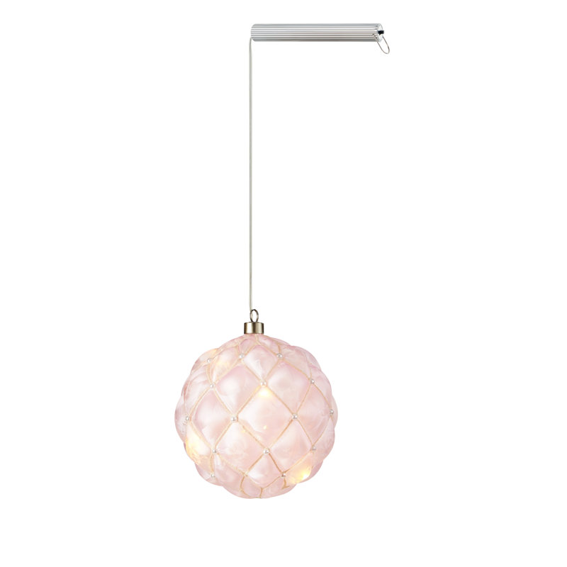 20 - Light LED Sphere Pendant, Pink