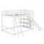 Lit mezzanine avec 7 tiroirs, 2 tablettes et un bureau-1427100717