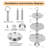 3 Tier Silver Metal Cupcake Stand Holder