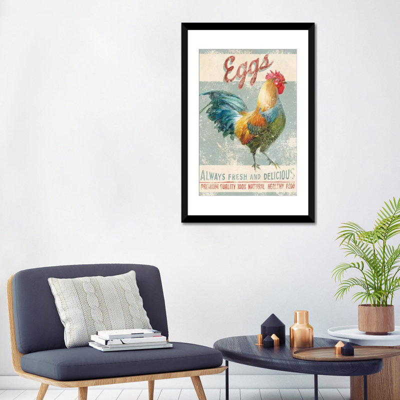 «Farm Nostalgia VI», affiche vintage sur toile, H 32 po x l 24 po x P 1 po, Papier avec cadre noir, Blanc