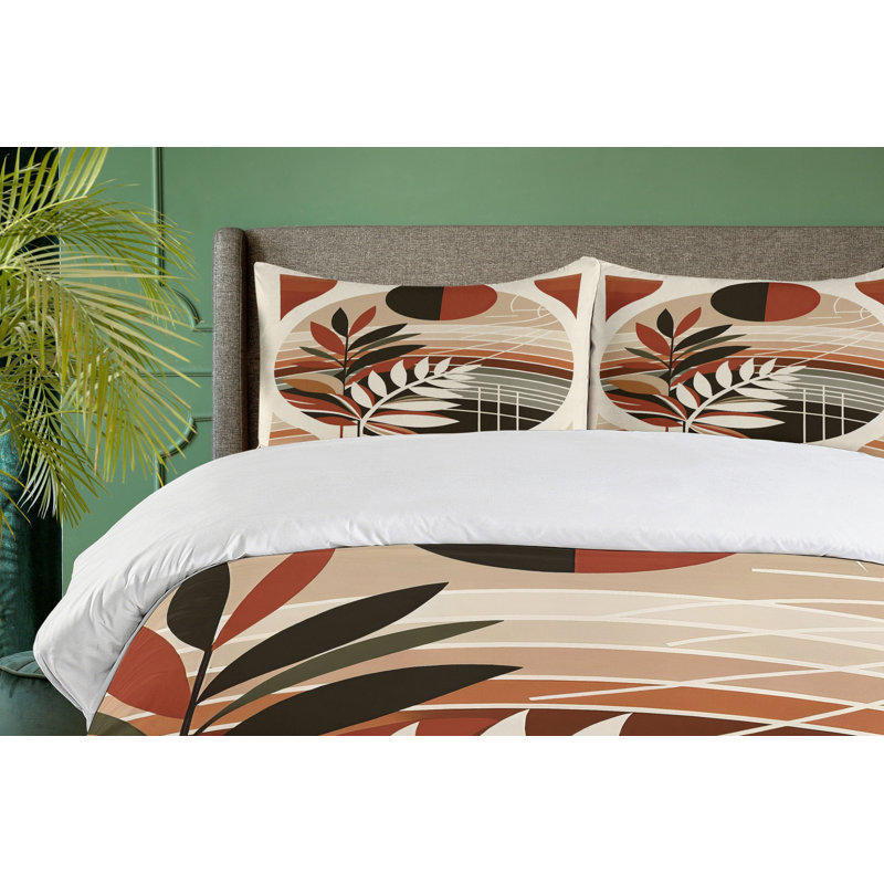 Monstera Duvet Cover, California King Duvet Cover + 2 Standard Shams