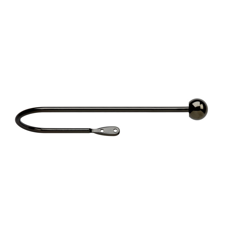 Curtain Holdback, 0.33cm H x 14cm W x 10.7cm D, Matte Black